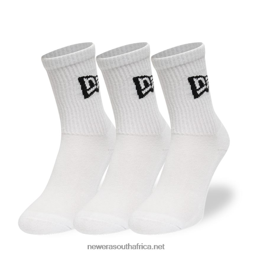 Flag 3 Pack Crew White Sock New Era TRBRBN3209