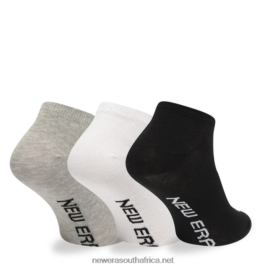 Flag 3 Pack Grey, White and Black Socks New Era TRBRBN3210