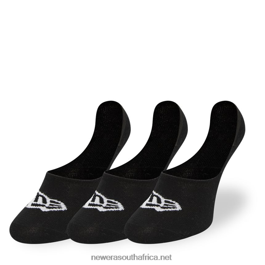 Flag 3 Pack Invisible Black Socks New Era TRBRBN3201