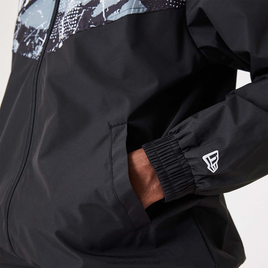 Brooklyn Nets NBA All Over Print Black Track Jacket New Era TRBRBN2560