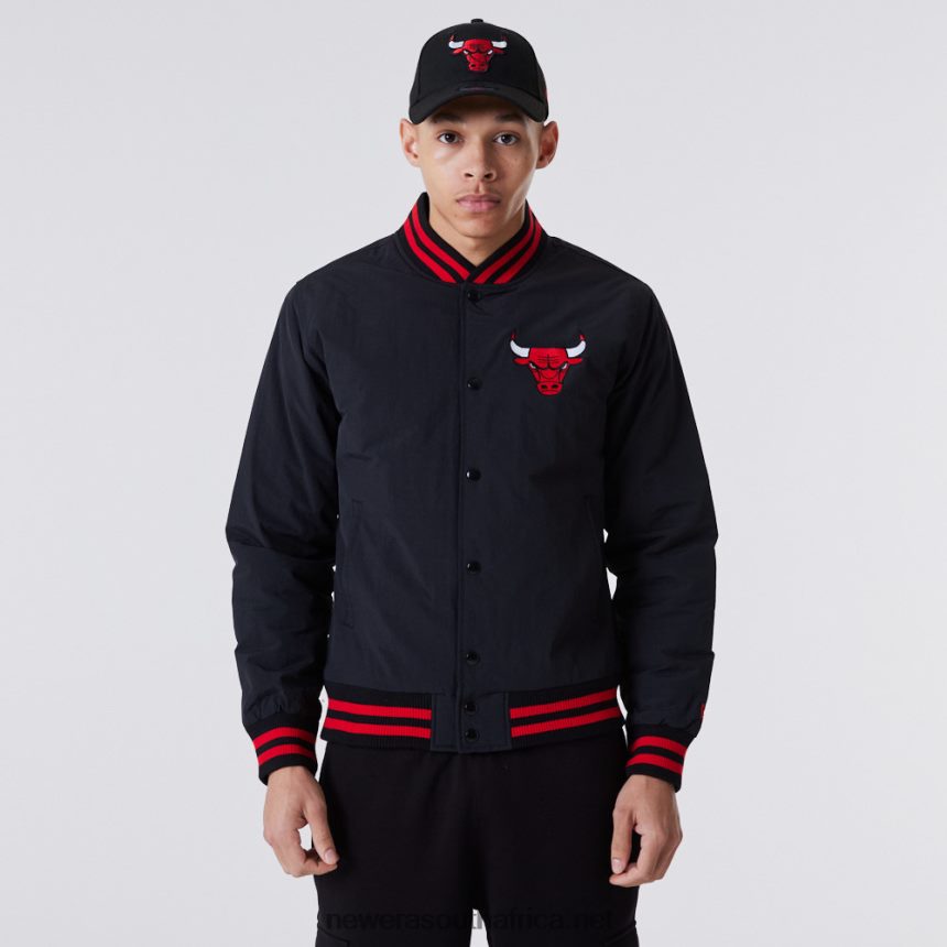 Chicago Bulls Logo Black Bomber Jacket New Era TRBRBN2561