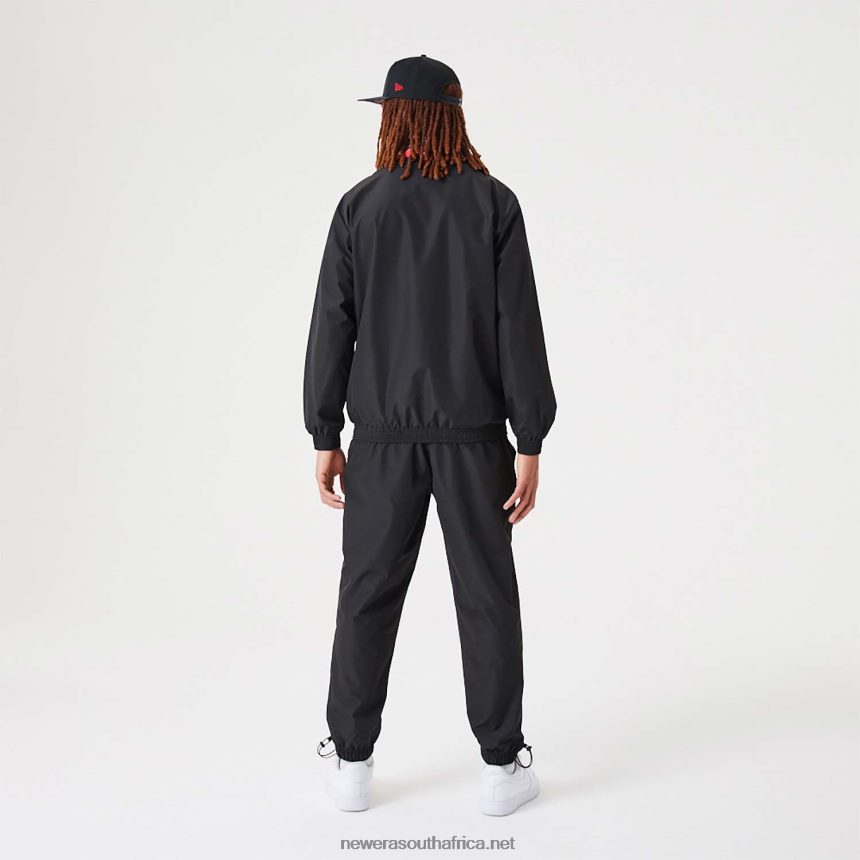 Chicago Bulls NBA All Over Print Black Track Jacket New Era TRBRBN2562