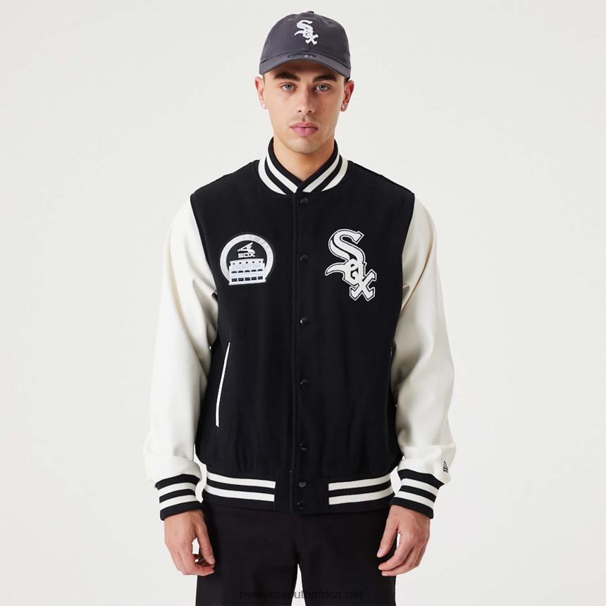 Chicago White Sox MLB Heritage Black Varsity Jacket New Era TRBRBN2567