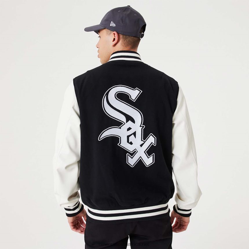 Chicago White Sox MLB Heritage Black Varsity Jacket New Era TRBRBN2567
