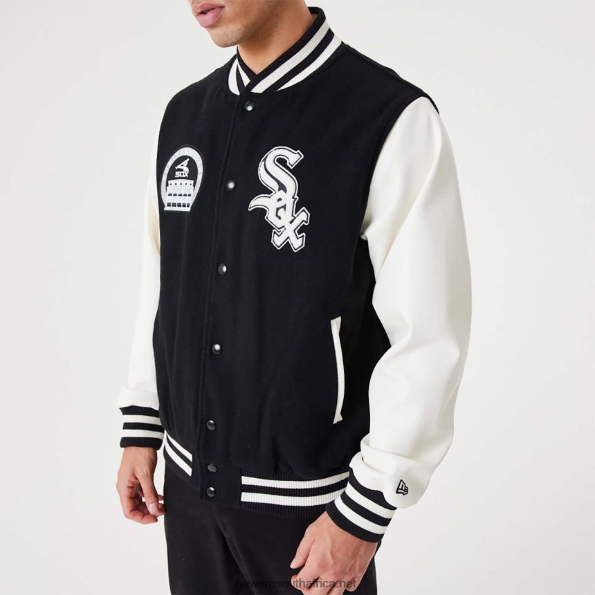 Chicago White Sox MLB Heritage Black Varsity Jacket New Era TRBRBN2567