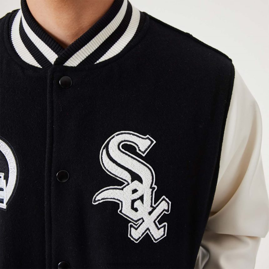 Chicago White Sox MLB Heritage Black Varsity Jacket New Era TRBRBN2567