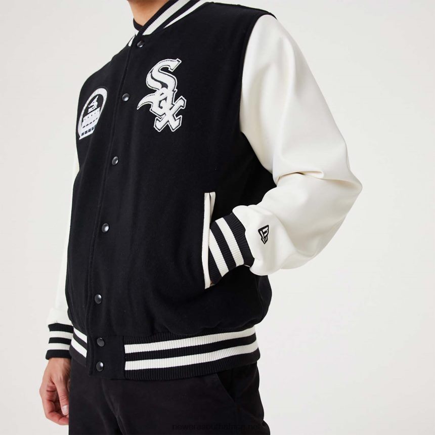 Chicago White Sox MLB Heritage Black Varsity Jacket New Era TRBRBN2567