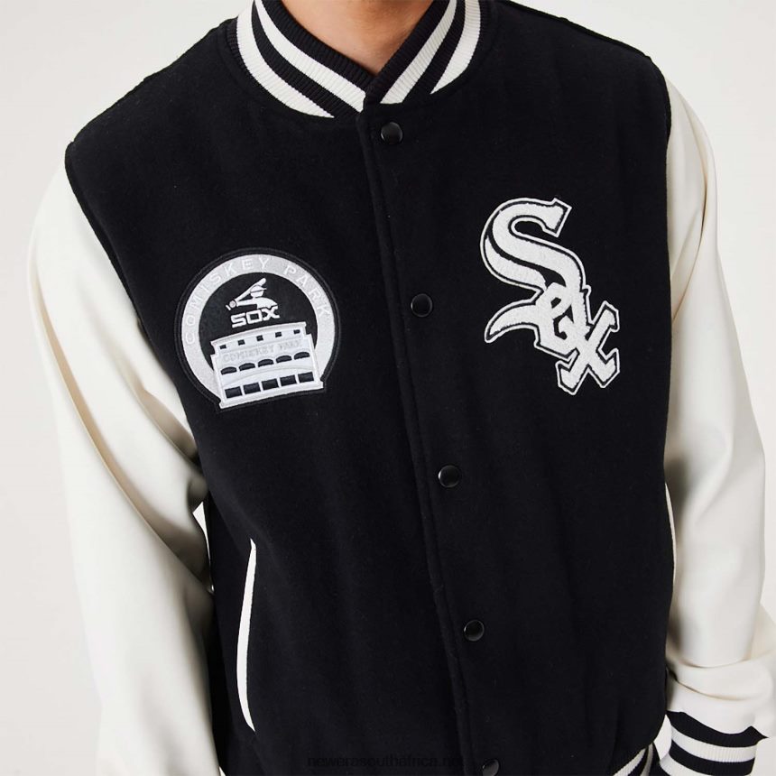 Chicago White Sox MLB Heritage Black Varsity Jacket New Era TRBRBN2567