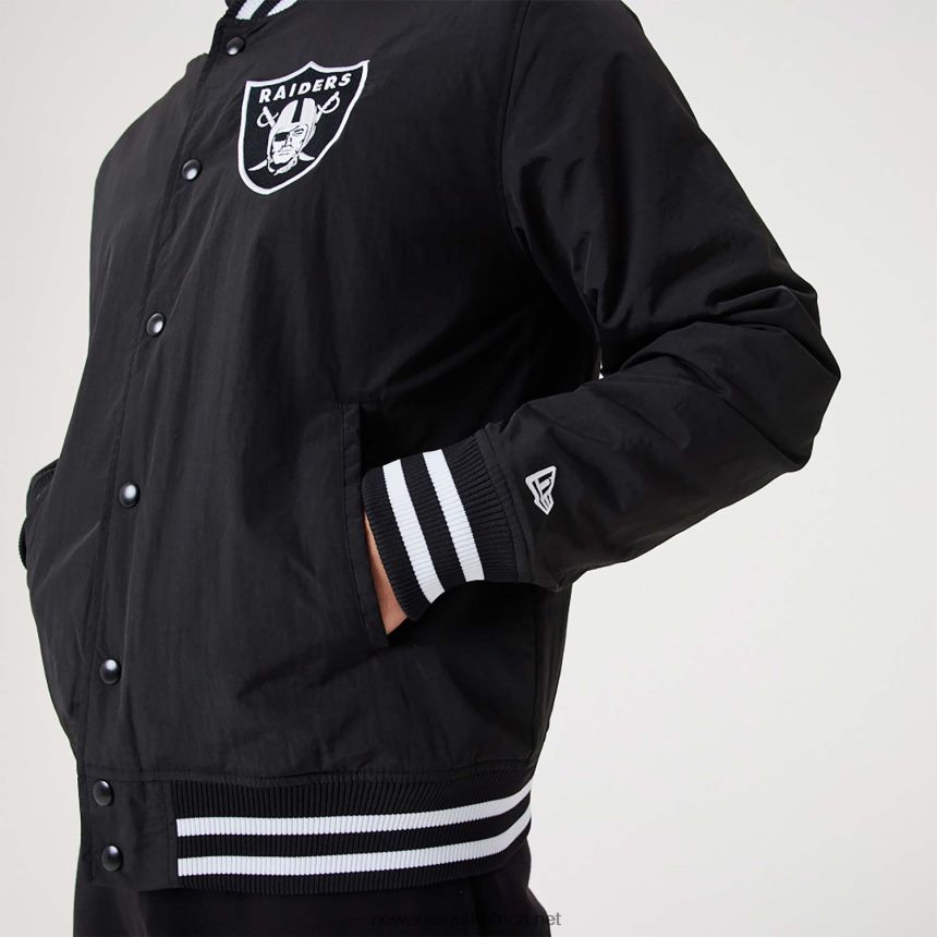 Las Vegas Raiders NFL Team Logo Black Bomber Jacket New Era TRBRBN2570