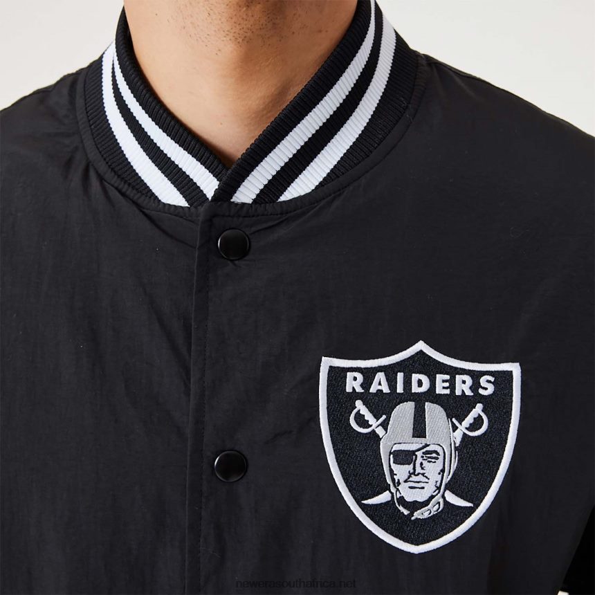 Las Vegas Raiders NFL Team Logo Black Bomber Jacket New Era TRBRBN2570