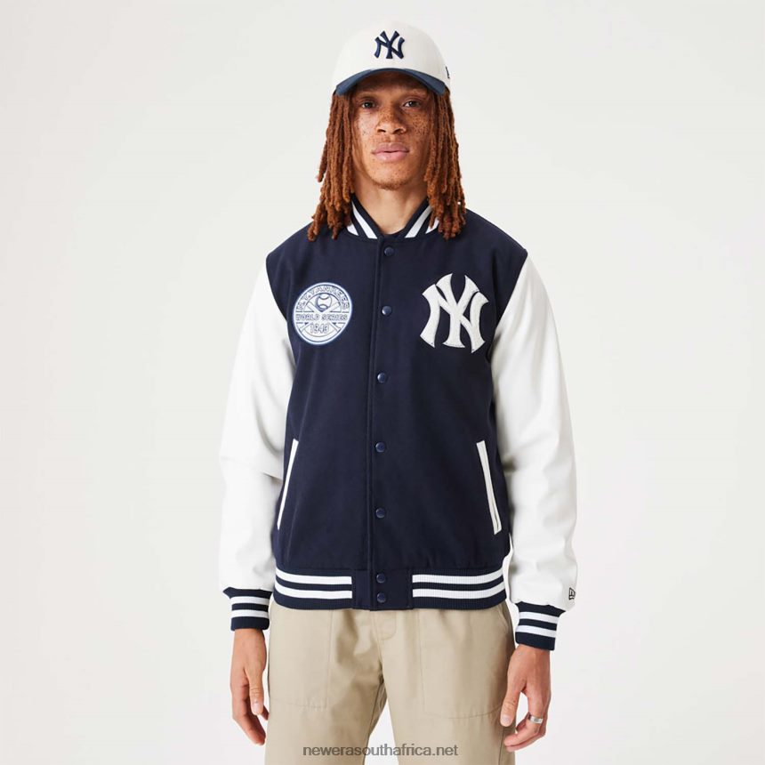 New York Yankees MLB Heritage Dark Blue Varsity Jacket New Era TRBRBN2572