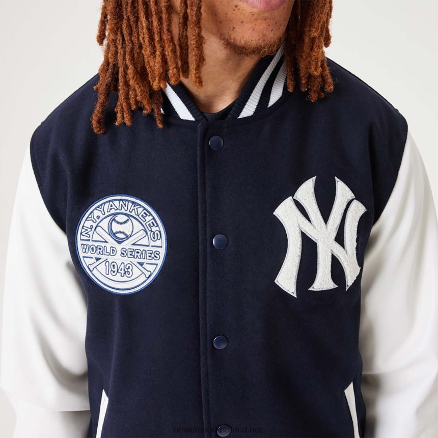 New York Yankees MLB Heritage Dark Blue Varsity Jacket New Era TRBRBN2572