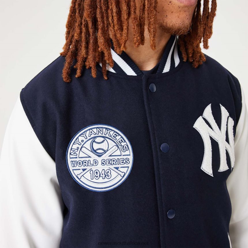New York Yankees MLB Heritage Dark Blue Varsity Jacket New Era TRBRBN2572