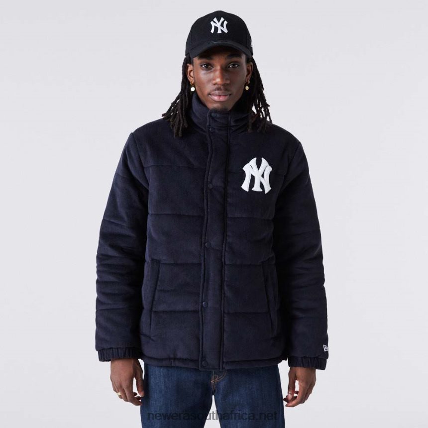 New York Yankees MLB Navy Cord Puffer Jacket New Era TRBRBN2575