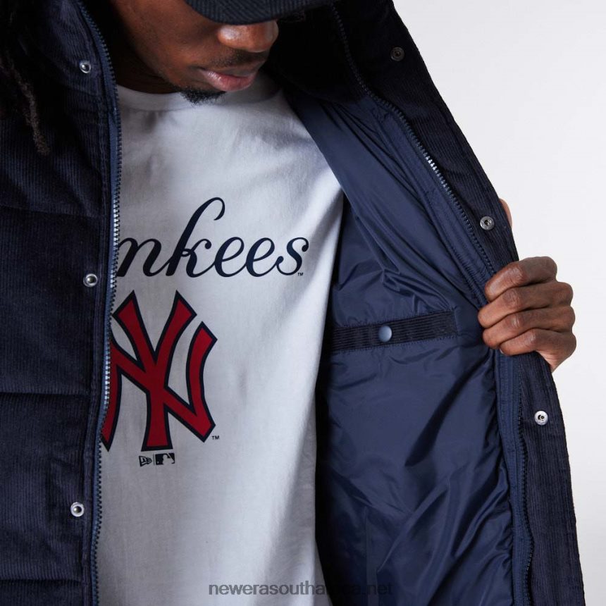 New York Yankees MLB Navy Cord Puffer Jacket New Era TRBRBN2575