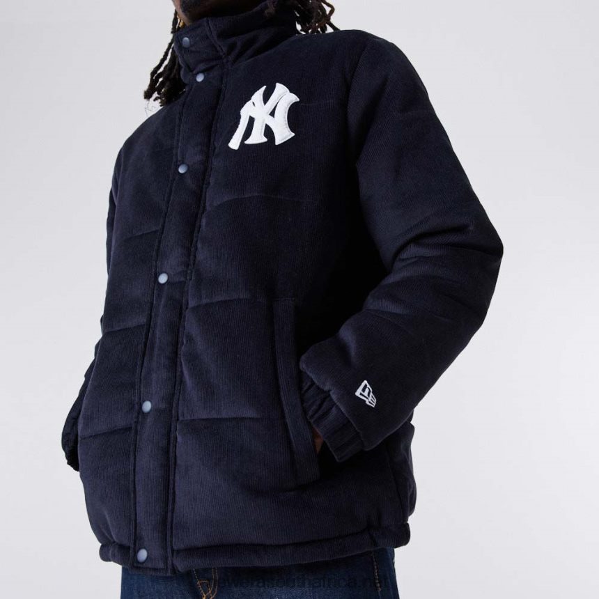 New York Yankees MLB Navy Cord Puffer Jacket New Era TRBRBN2575