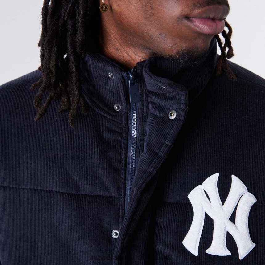 New York Yankees MLB Navy Cord Puffer Jacket New Era TRBRBN2575