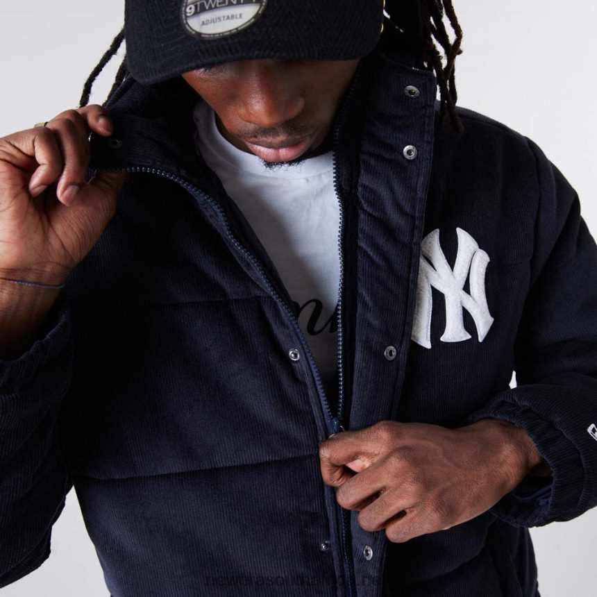 New York Yankees MLB Navy Cord Puffer Jacket New Era TRBRBN2575