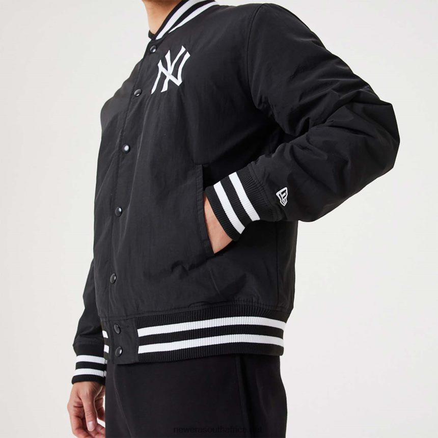 New York Yankees MLB Team Logo Black Bomber Jacket New Era TRBRBN2573