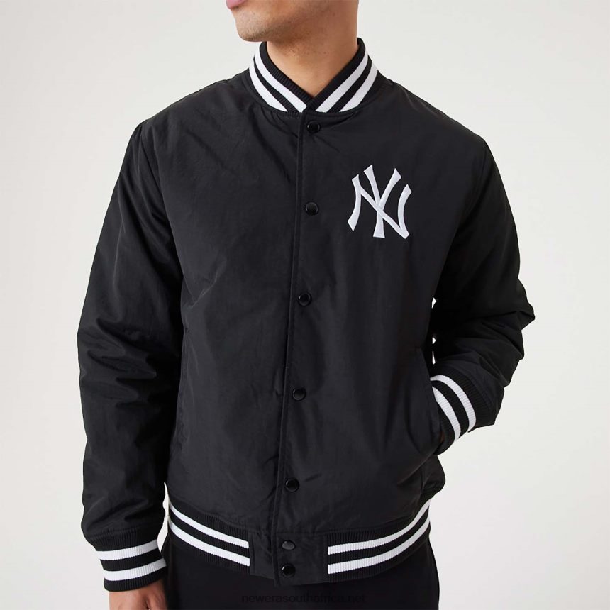 New York Yankees MLB Team Logo Black Bomber Jacket New Era TRBRBN2573