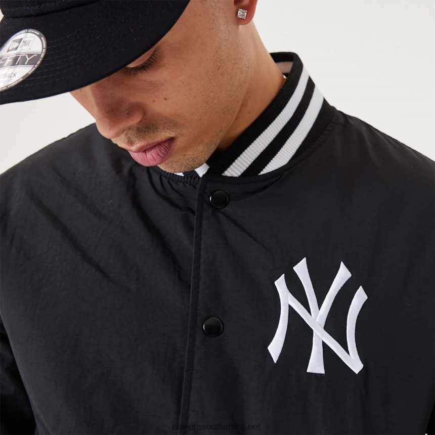 New York Yankees MLB Team Logo Black Bomber Jacket New Era TRBRBN2573
