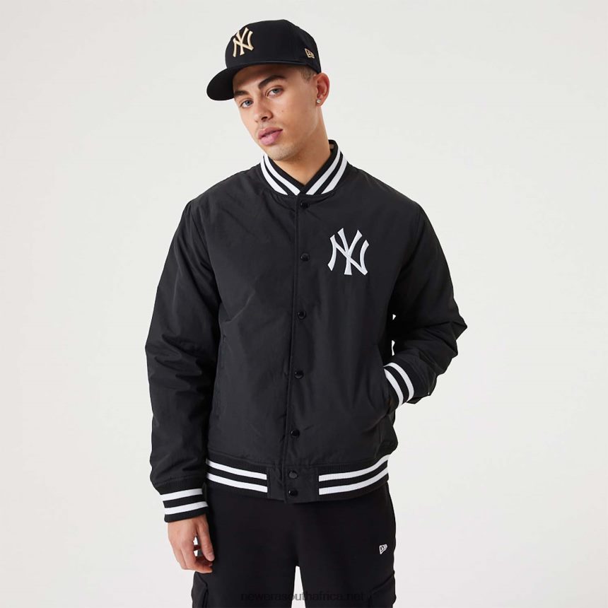 New York Yankees MLB Team Logo Black Bomber Jacket New Era TRBRBN2573