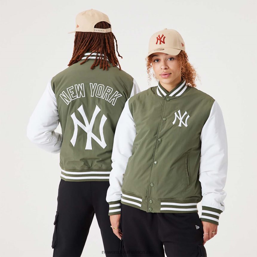 New York Yankees MLB Team Logo Medium Green Bomber Jacket New Era TRBRBN2565