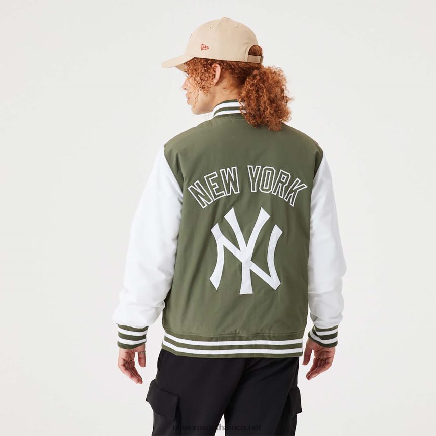 New York Yankees MLB Team Logo Medium Green Bomber Jacket New Era TRBRBN2565