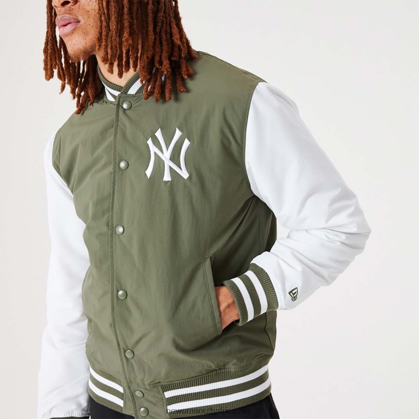 New York Yankees MLB Team Logo Medium Green Bomber Jacket New Era TRBRBN2565