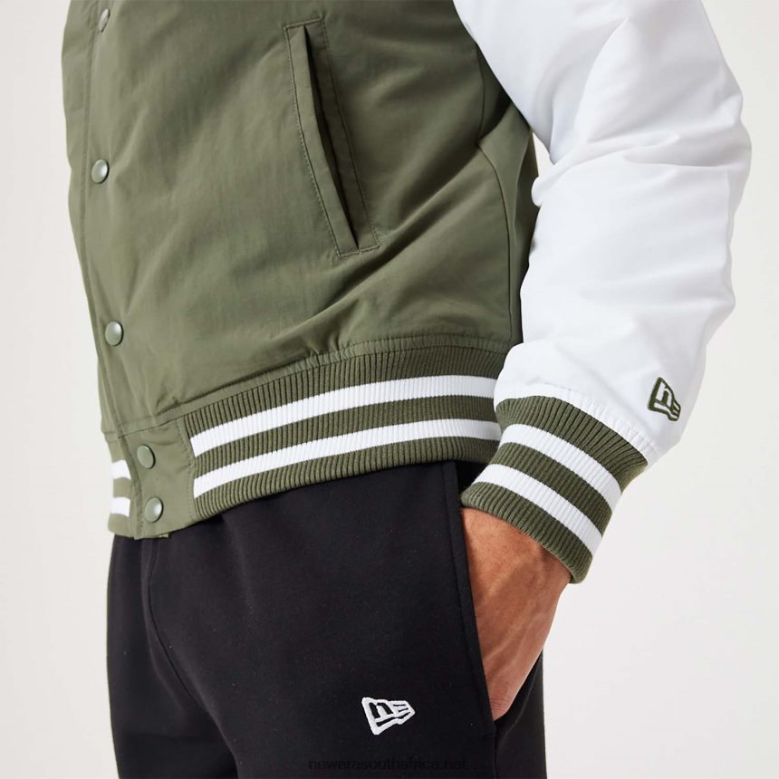 New York Yankees MLB Team Logo Medium Green Bomber Jacket New Era TRBRBN2565