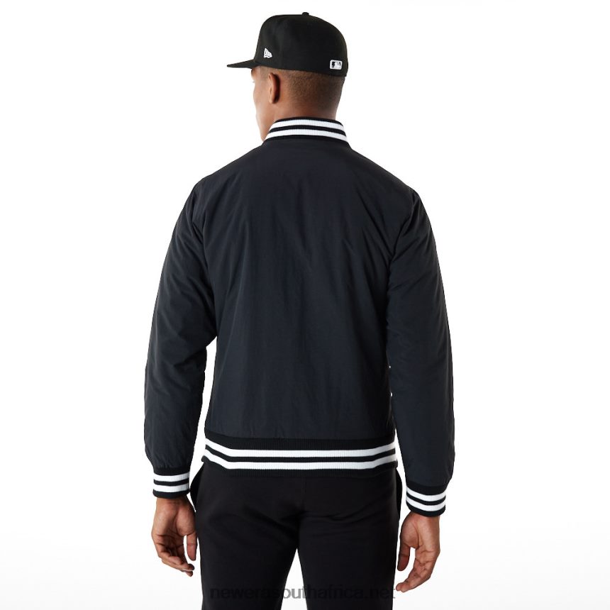 New York Yankees Team Logo Black Bomber Jacket New Era TRBRBN2584