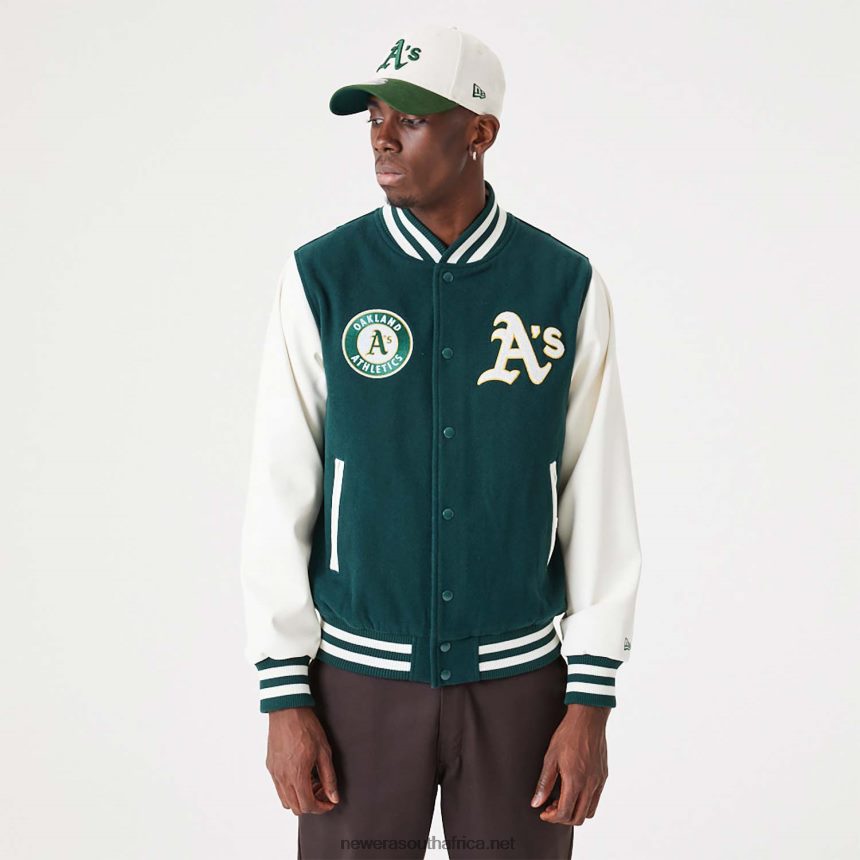 Varsity Oakland Athletics MLB Heritage Dark Green Varsity Jacket New Era TRBRBN2566