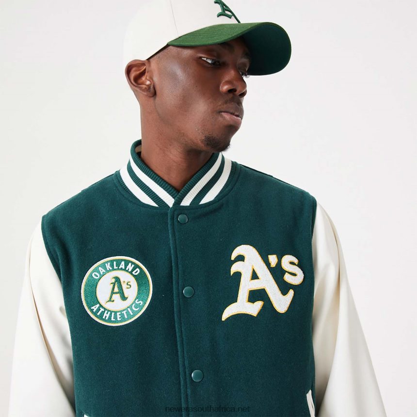 Varsity Oakland Athletics MLB Heritage Dark Green Varsity Jacket New Era TRBRBN2566