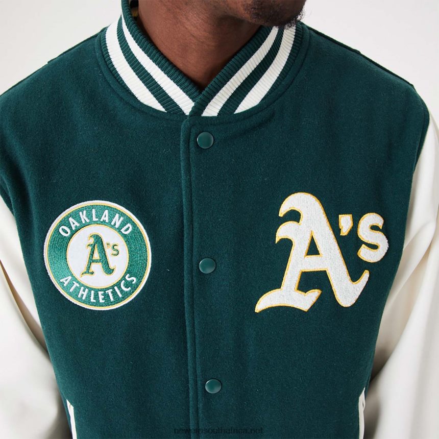 Varsity Oakland Athletics MLB Heritage Dark Green Varsity Jacket New Era TRBRBN2566