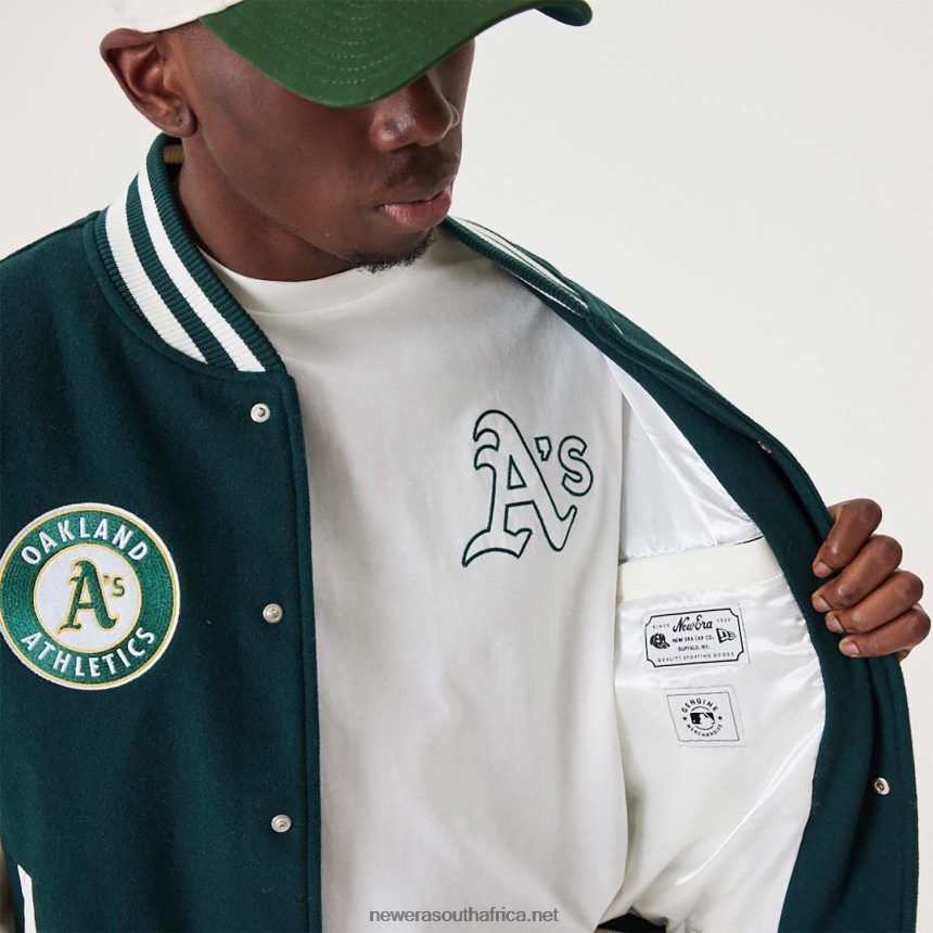 Varsity Oakland Athletics MLB Heritage Dark Green Varsity Jacket New Era TRBRBN2566