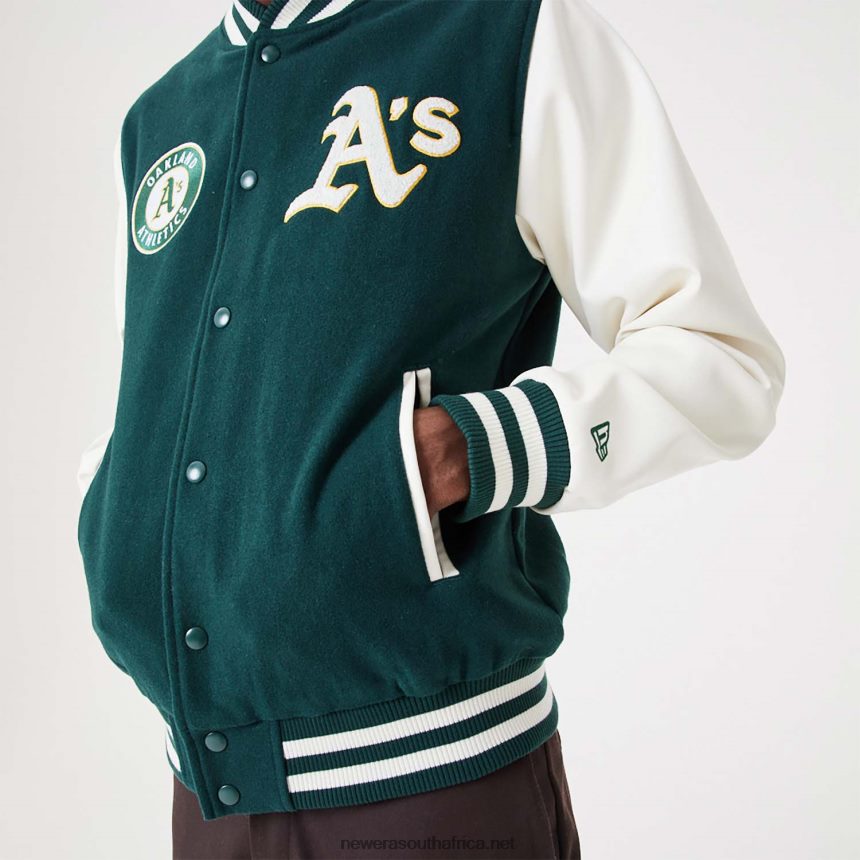 Varsity Oakland Athletics MLB Heritage Dark Green Varsity Jacket New Era TRBRBN2566