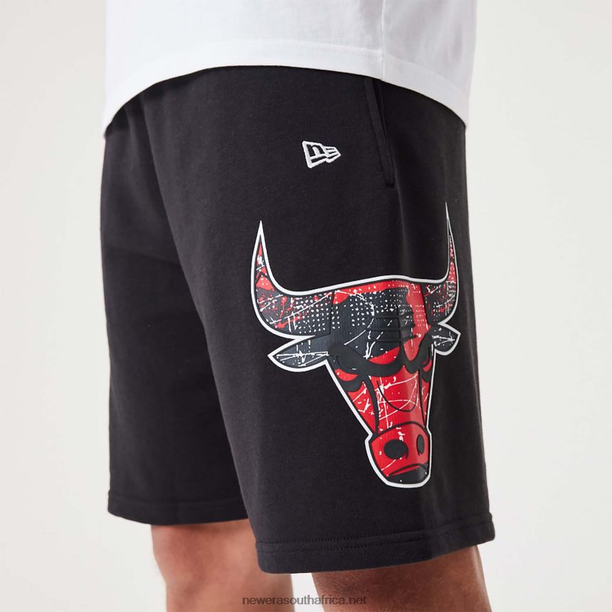 Chicago Bulls NBA Team Logo Black Shorts New Era TRBRBN2640