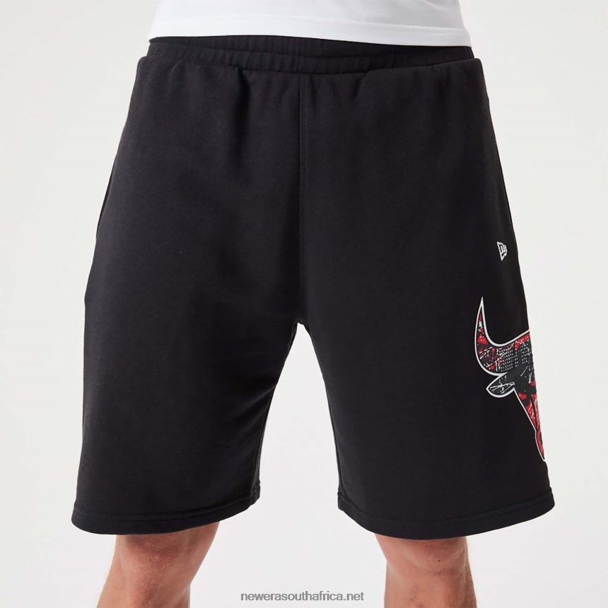 Chicago Bulls NBA Team Logo Black Shorts New Era TRBRBN2640