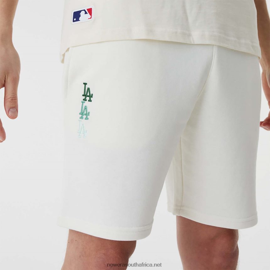 LA Dodgers MLB Stacked Logo White Shorts New Era TRBRBN2629