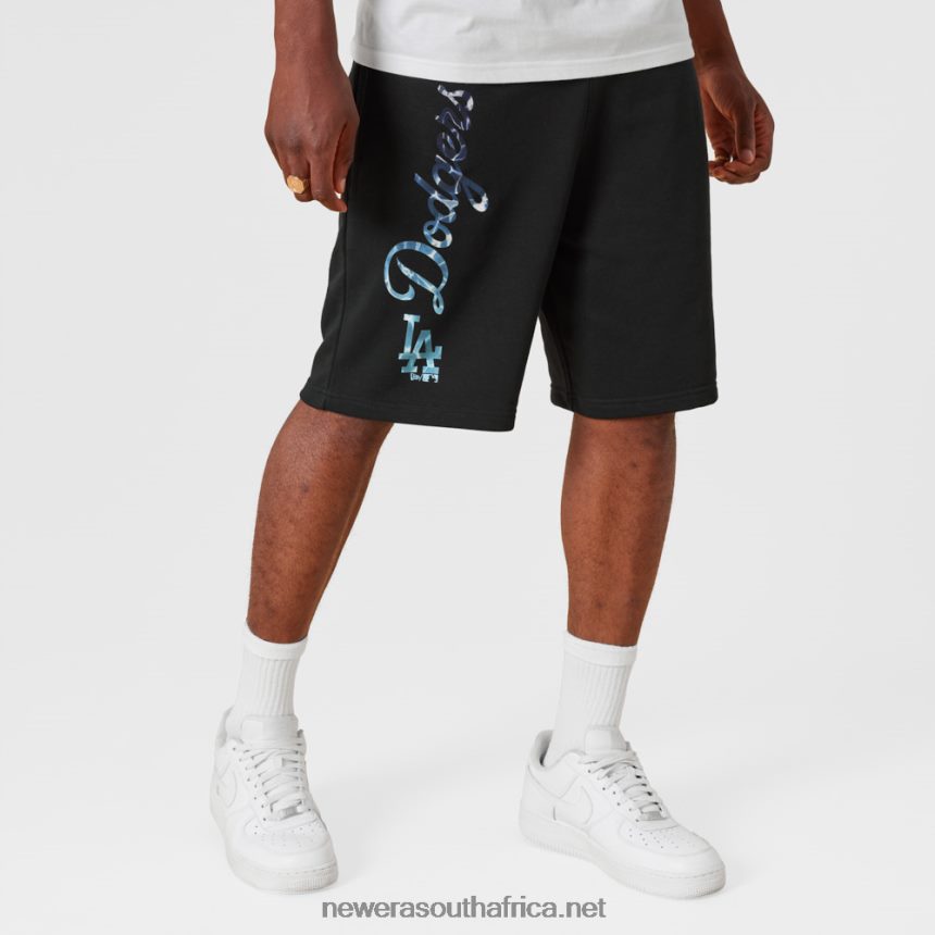 LA Dodgers MLB Team Colour Water Print Black Shorts New Era TRBRBN2652