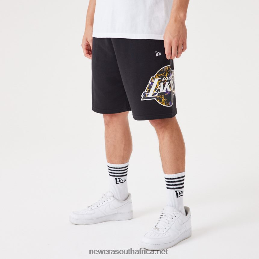LA Lakers NBA Team Logo Black Shorts New Era TRBRBN2638