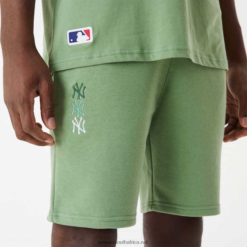New York Yankees MLB Stacked Logo Green Shorts New Era TRBRBN2627