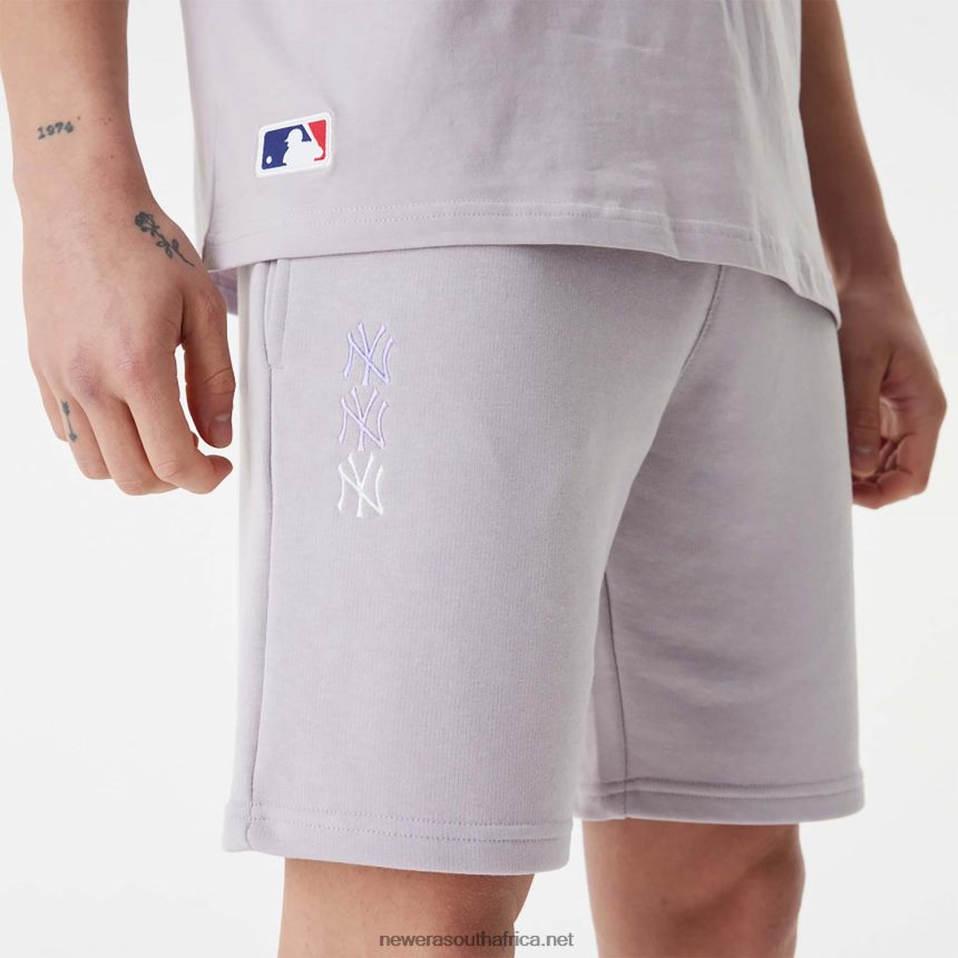 New York Yankees MLB Stacked Logo Purple Shorts New Era TRBRBN2631