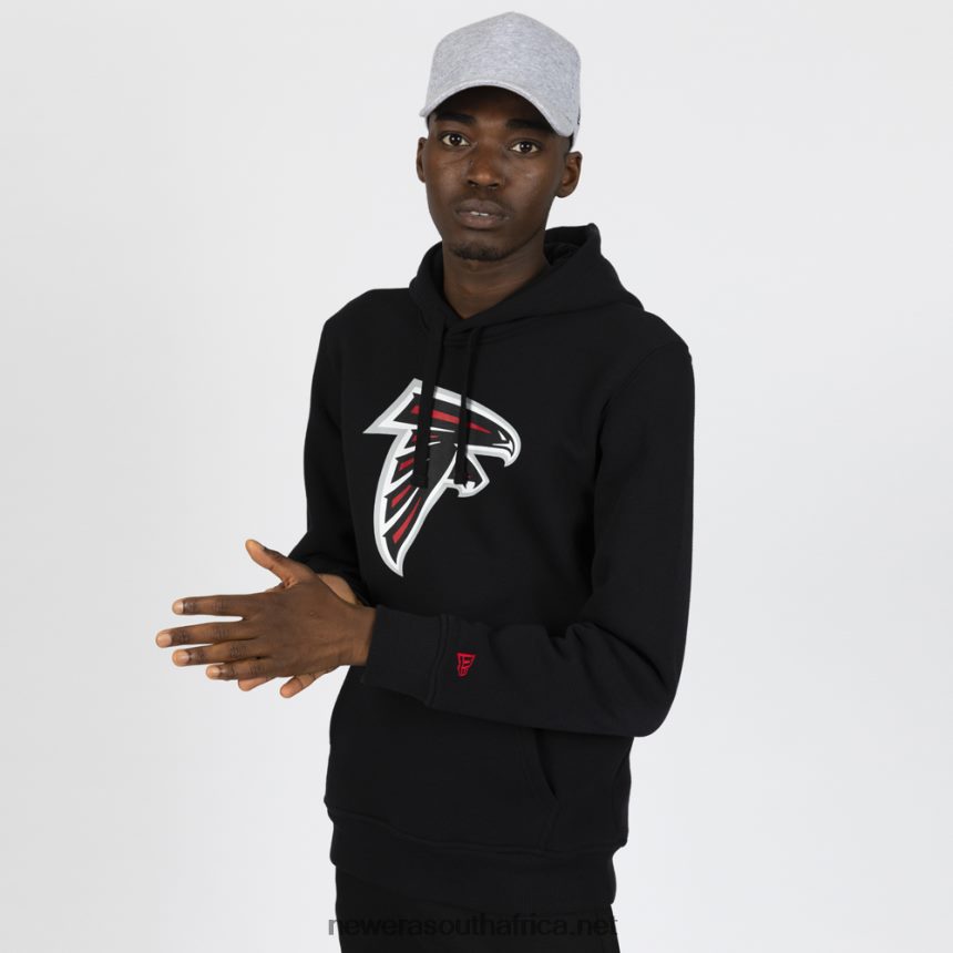 Atlanta Falcons Pullover Team Logo Black Hoodie New Era TRBRBN2725