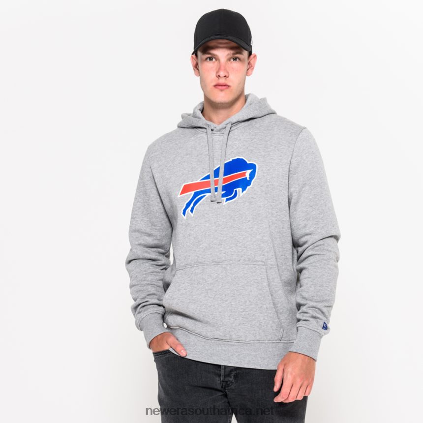 Buffalo Bills Pullover Team Logo Grey Hoodie New Era TRBRBN2732