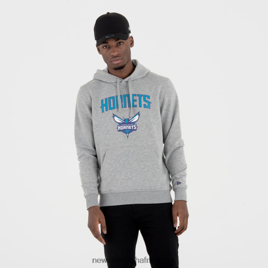 Charlotte Hornets Team Logo Grey Hoodie New Era TRBRBN2825