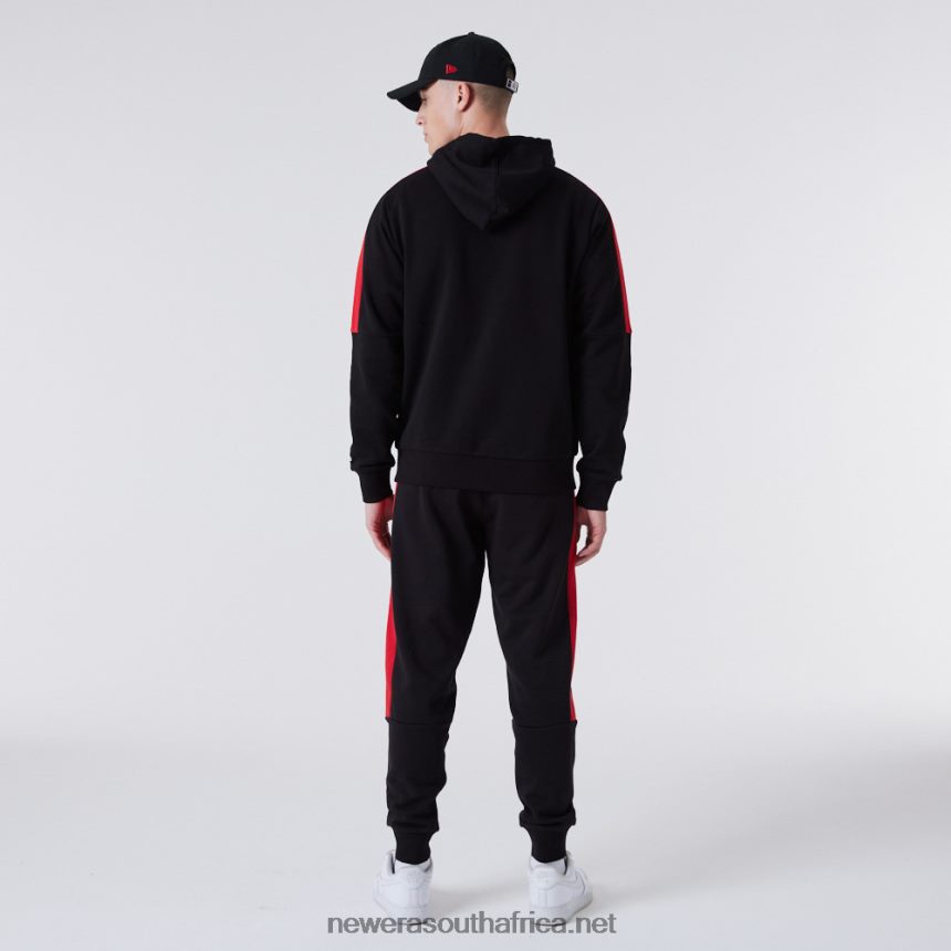 Chicago Bulls Full Zip Panel Detail Black Hoodie New Era TRBRBN2658