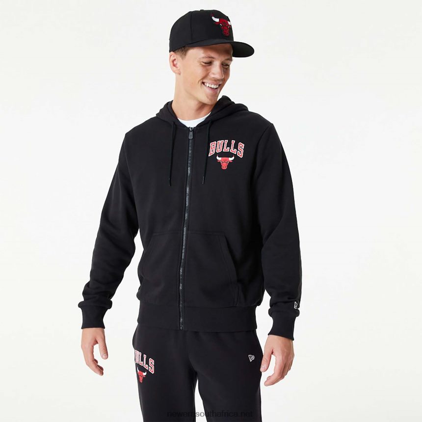 Chicago Bulls NBA Essentials Black Full-Zip Hoodie New Era TRBRBN2680