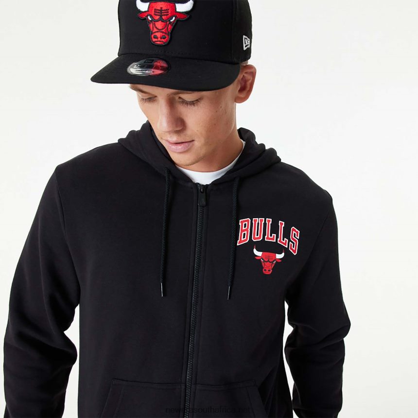Chicago Bulls NBA Essentials Black Full-Zip Hoodie New Era TRBRBN2680