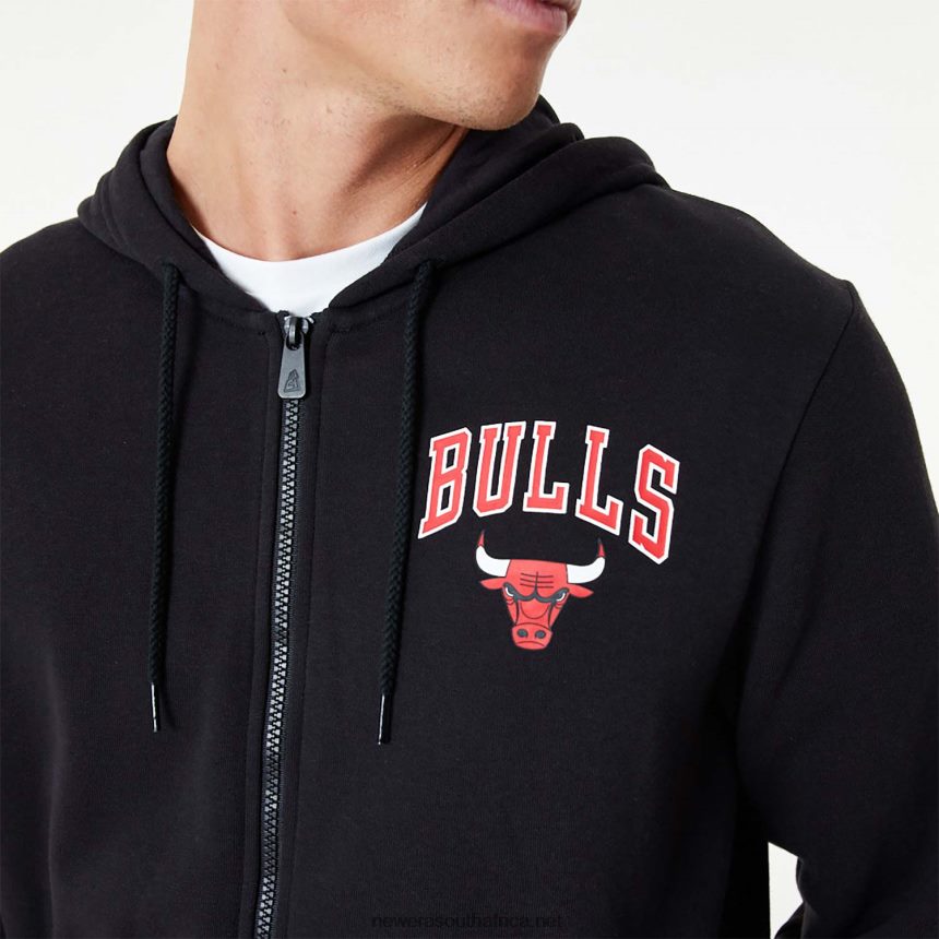 Chicago Bulls NBA Essentials Black Full-Zip Hoodie New Era TRBRBN2680